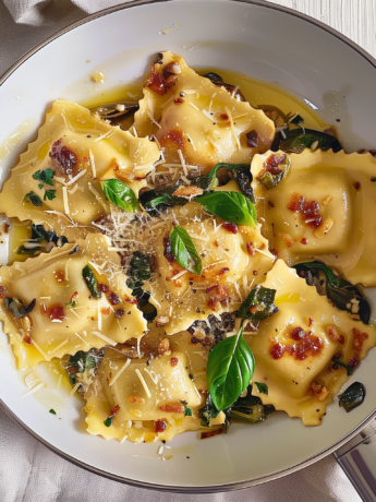 A dish of Artichoke Ravioli, ready to prepare for your family, recipe by Goya Recipes