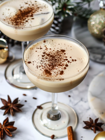 A super delicious cocktail ready to share, the Eggnog Espresso Martini , recipe by Goya Recipes