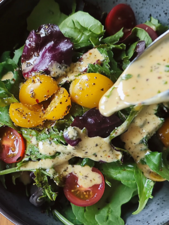 A Creamy Sherry Vinaigrette, to go with your favorite salads, recipe by Goya Recipes.