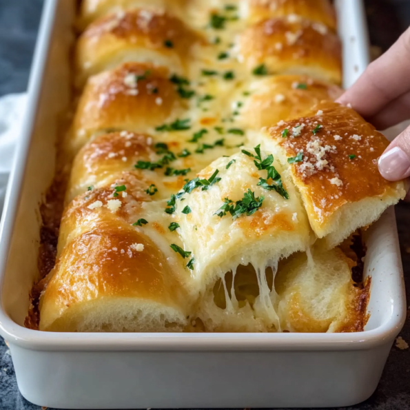 A Hawaiian Roll Garlic Bread, ideal if you want something delicious but easy to prepare, recipe by Goya Recipes.