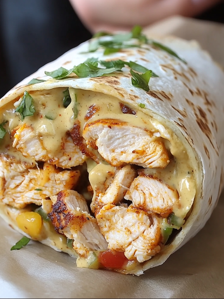 A Grilled Chicken Burrito with Chipotle Ranch, if you are in the mood for a quick and easy to make recipe, recipe by Goya Recipes.