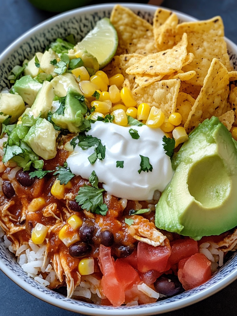 An Enchilada Bowl, if you want an easy to prepare recipe with a Mexican twist, recipe from Goya Recipes.