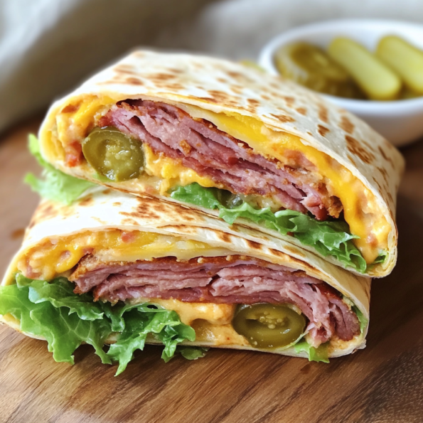 A Pastrami Wrap, ideal to enjoy if you want something quick for lunch or dinner, recipe from Goya Recipes.