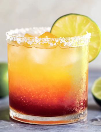 A Sunset Margarita, ideal if you want something easy and different for your day, recipe by Goya Recipe.